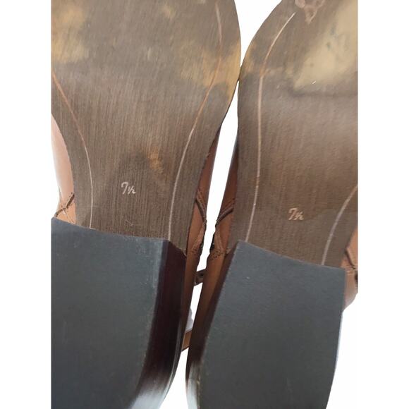 Sam Edelman Pointed Toe Stacked Block Heel Western Ankle Boots Size 7.5 Brown - Picture 11 of 11